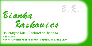 bianka raskovics business card